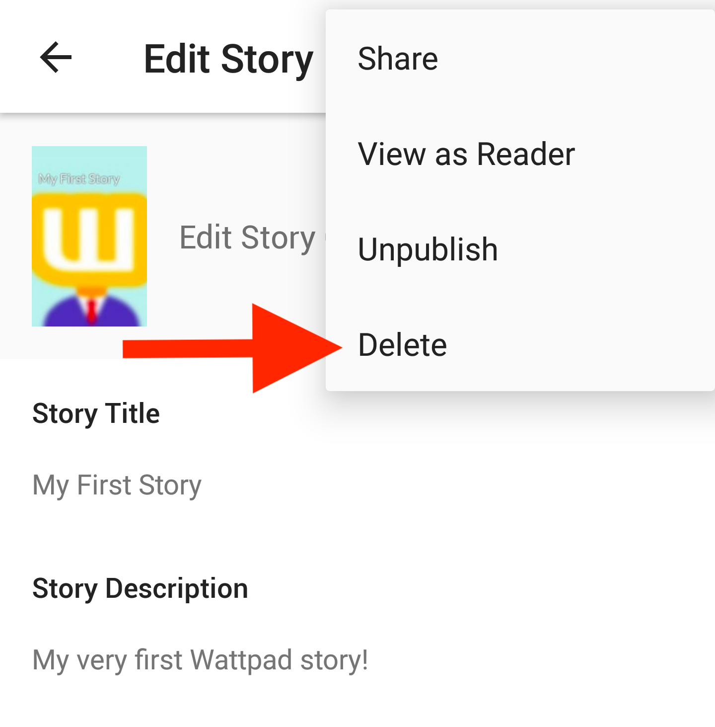 Deleting a story or story part – Help Center