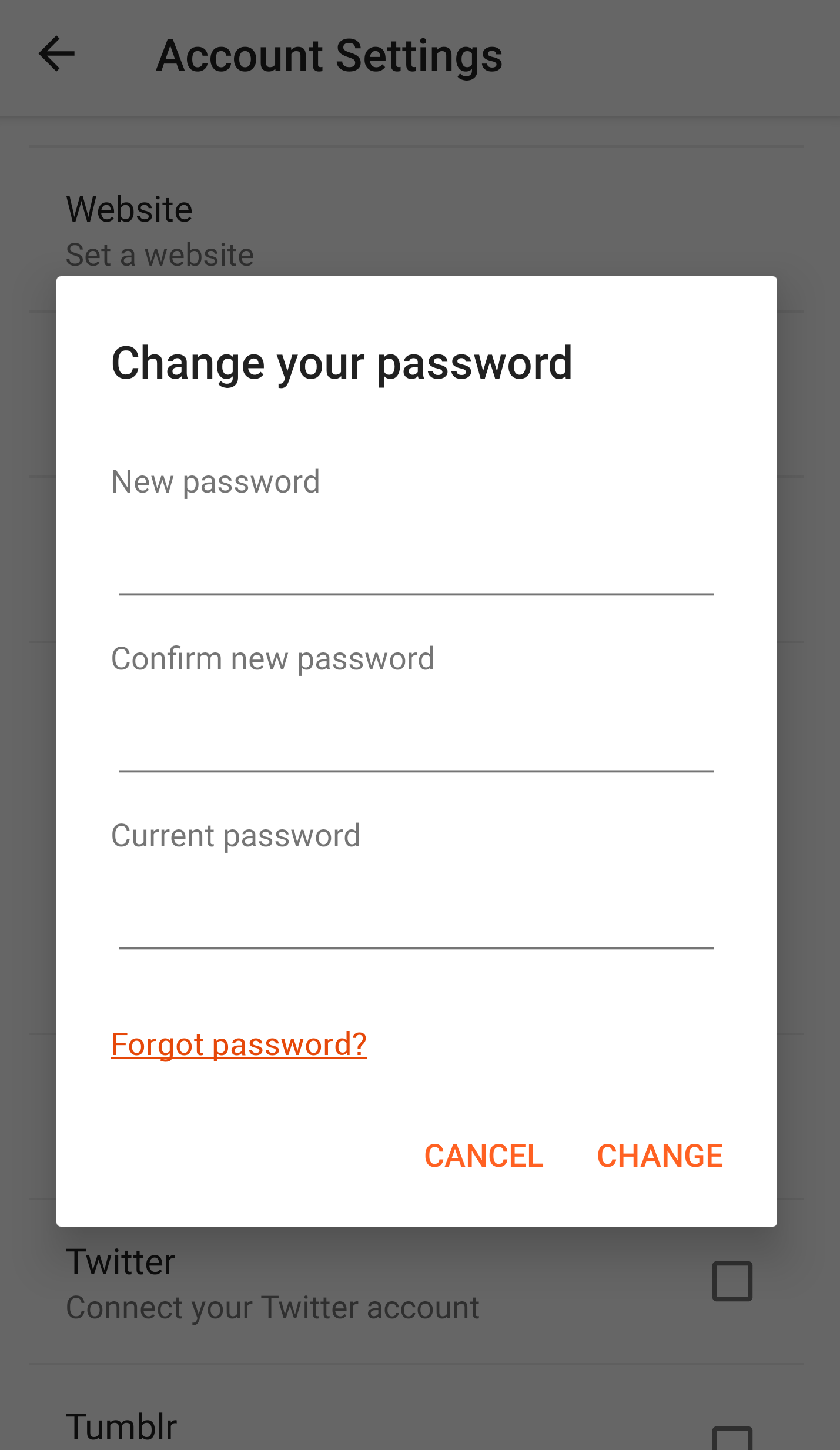 Resetting or changing your password – Help Center