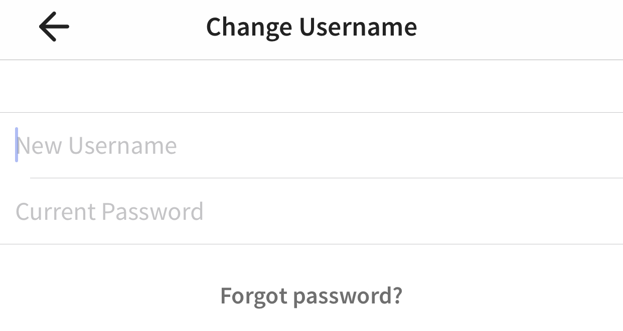 Changing Username Help Center