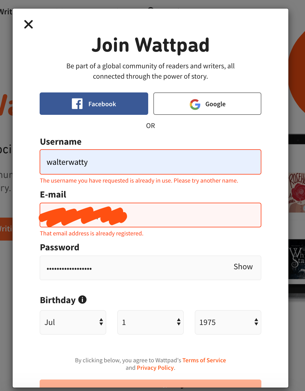 Wattpad Comlogin